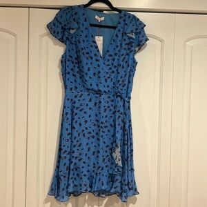 Parker‎ new with tags faux wrap blue floral dress